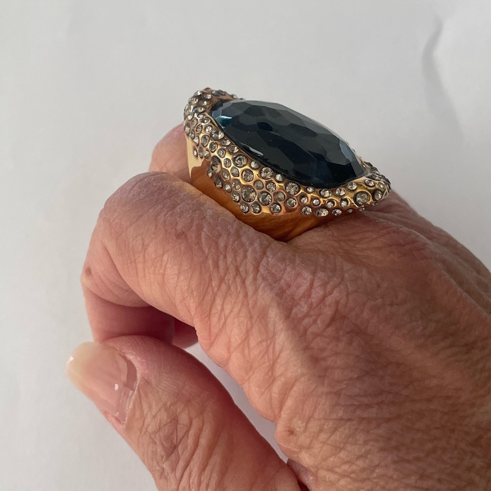 Alexis Bittar Crystal Encrusted Statement Ring size 6 - Picture 7 of 11